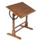 Studio Designs Vintage Wood Drafting Table with 36" x 24" Adjustable Top in Rustic Oak